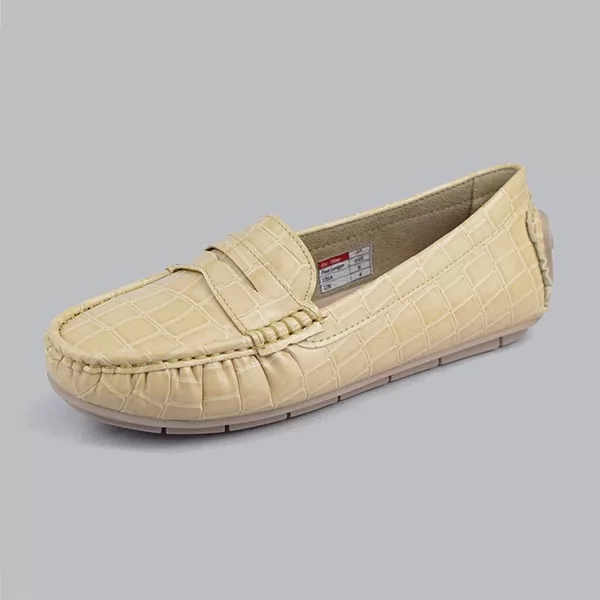 Mocassin pour femme 6493-1 beige matte sandale médicale femme confortable Maroc